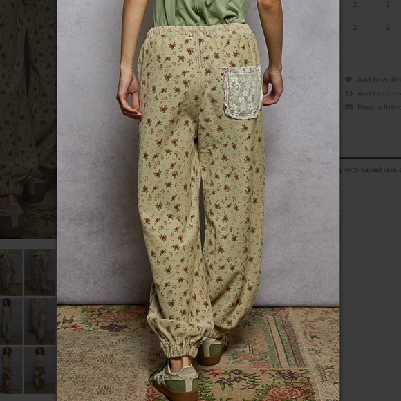 POL “ Toni 2 ” POL French Terry Cargo Jogger Pants with Patchwork Detail 43 - Picture 4 of 5